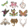 Animal pearl chest needle bee frog frog dragonfly, woodpecker chest flower owl elephant leopard peacock peacock