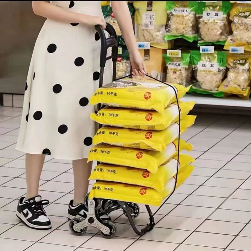 車を引いて野菜車を買う家庭用の携帯ショッピングカートは軽くてビルに登って折り畳みます。|undefined