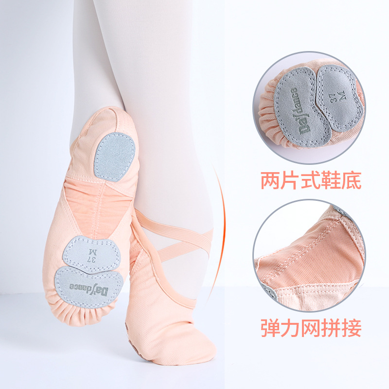 Primavera gato adulto garra Ballet Camel body Dance zapatos de baile Elástico neto sin cordones zapatos de baile de fondo suave práctica de las mujeres