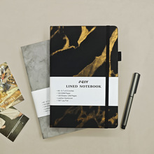 A5笔记本横线厚本子大理石纹绑带记事本A6高颜值创意小批发手帐