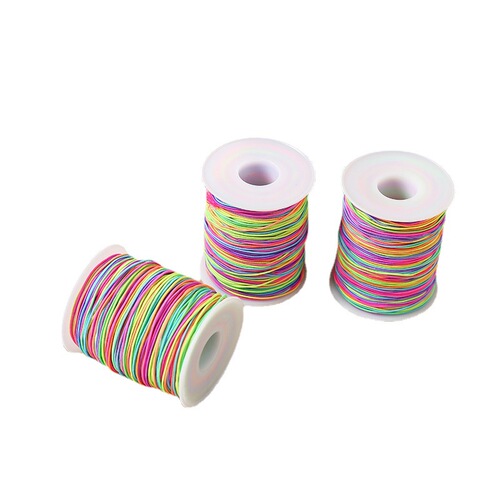 Factory DIY Accessories Elastic Cord Multi-Color Core Elastic Rope Handmade Five-Color Buddha Bead Cord Wholesale