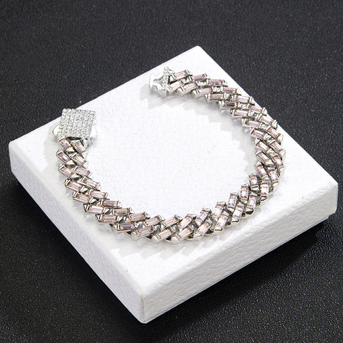 European and American Hip-Hop Hip-Hop Jewelry 13mm Diamond Inlaid Fashion Cuban Link Couple's Sweater Chain Pendant Accessory Wholesale