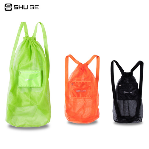 Basketball bag drawstring backpack men's fitness training sports bag football bag large capacity mesh pocket drawstring storage backpack