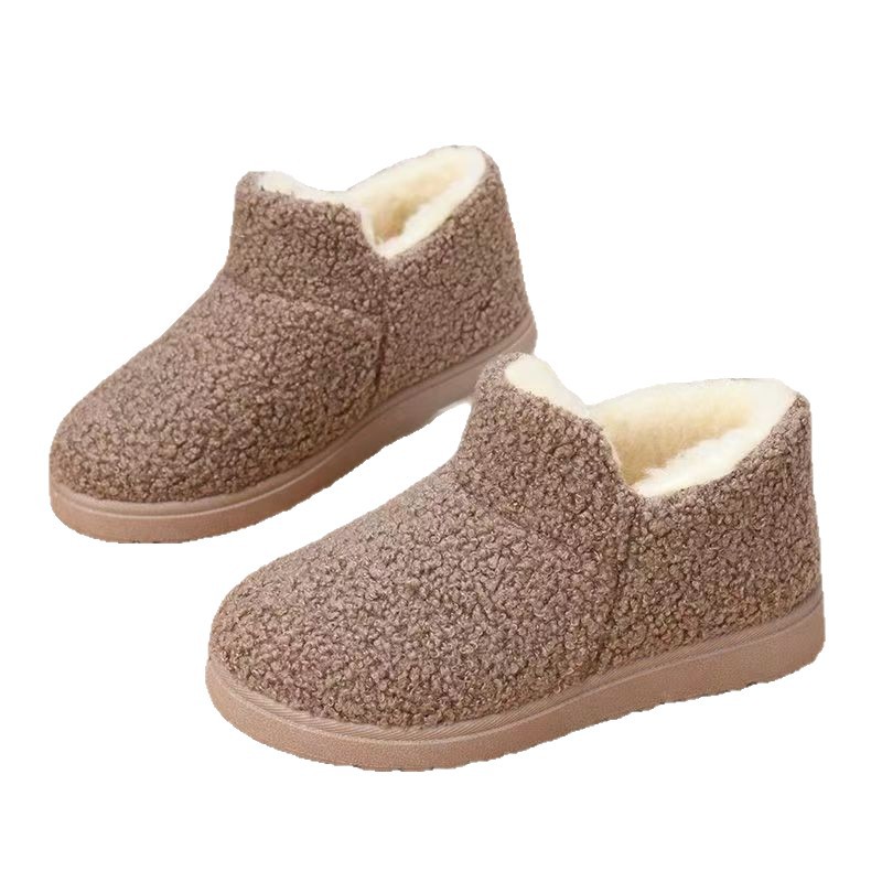 [una] zapatos de mujer zapatos de algodón con terciopelo calentamiento zapatos de madres antideslizantes botas de algodón de mediana edad botas de nieve suaves
