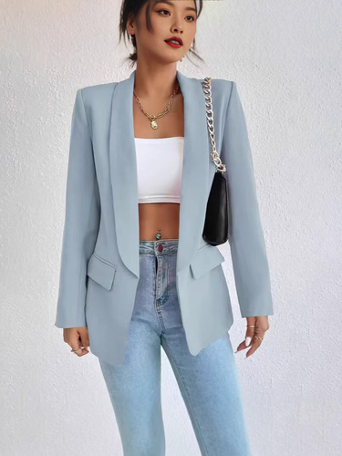 Women's Spring 2024 New Style Multi-color Collar Blazer Jacket for Petite Women, Stylish and Fitted British Style Women's Blazer Top
