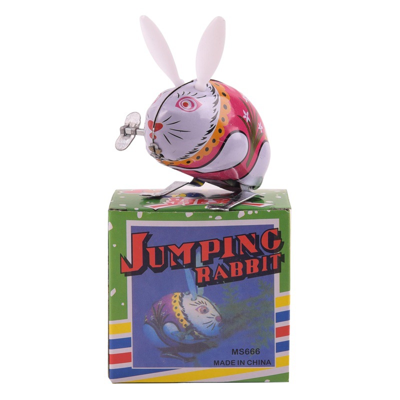 Chain-up tin frog jumping frog toy tin frog nostalgic classic Tin Toy