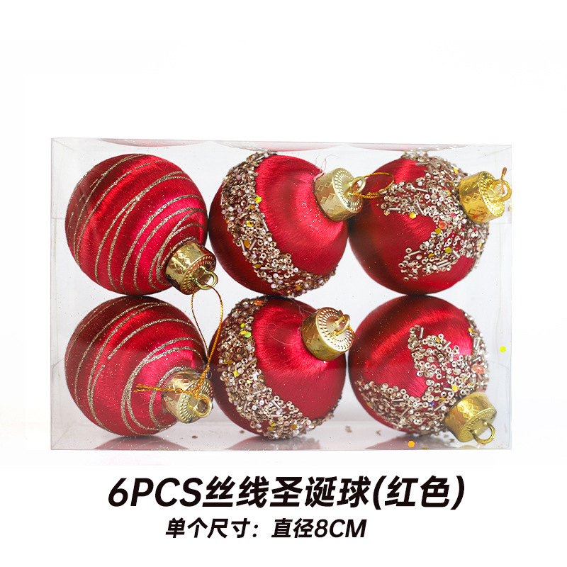 Bola de Navidad árbol de Navidad adornos de decoración colgante de bola de colores accesorios de material de Navidad DIY decoración de Navidad al por mayor