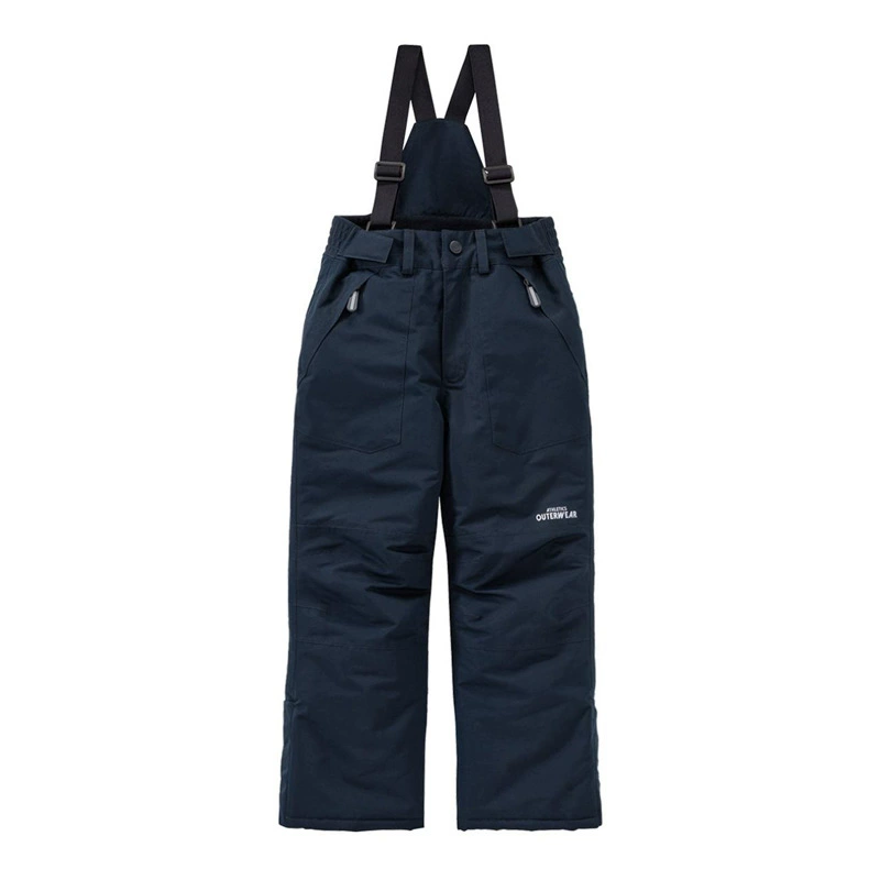 2025 детские лыжные штаны для активного отдыха, цельный лыжный костюм на подтяжках, теплый и хлопковый, ветро- и водонепроницаемый лыжный комплект