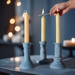 三信 新款燭台蠟燭硅膠模具DIY歐式燭台家居擺件磨具源頭工廠跨境