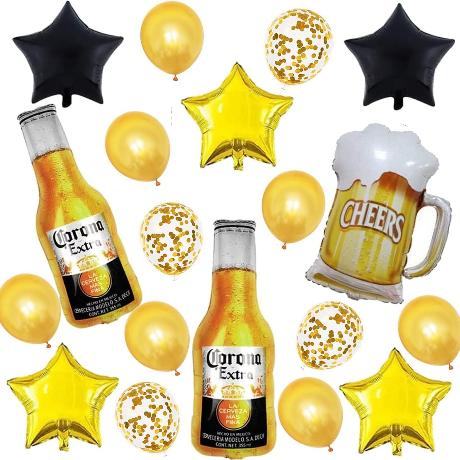 황금 맥주잔 세트