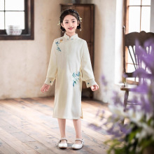 中式儿童旗袍2025秋季新款亲子装母女连衣裙洋气女童改良汉服唐装