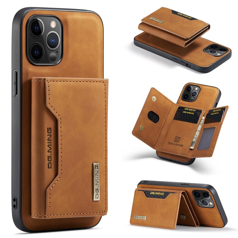 NEW M2 for Apple 12 card phone case Google Fold bracket separation mobile phone leather case magnetic card holder NEW M2 for Apple 12 card phone case Google Fold bracket separation mobile phone leather case magnetic card holder