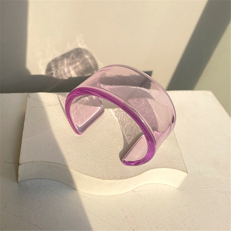 Solid Color Pattern Simple Style Solid Color Arylic Bangles Wholesale