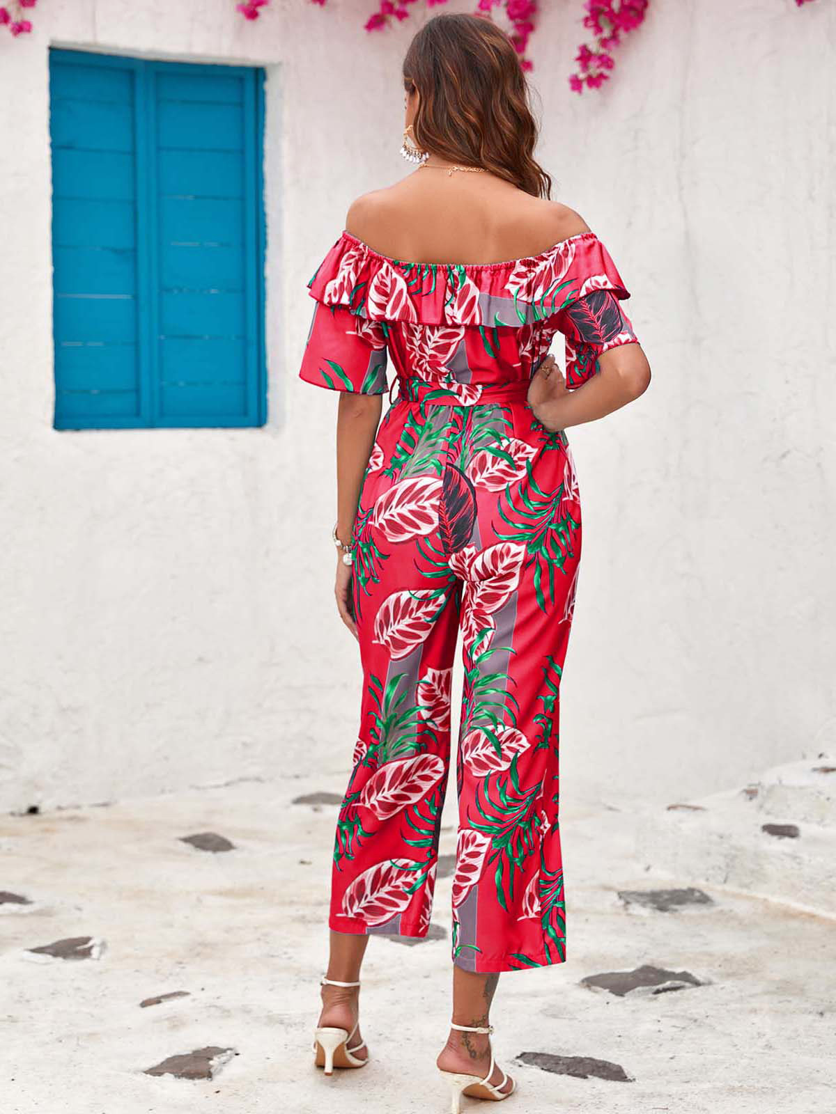 Women's Holiday Daily Vacation Flower Calf-Length Printing Jumpsuits display picture 28