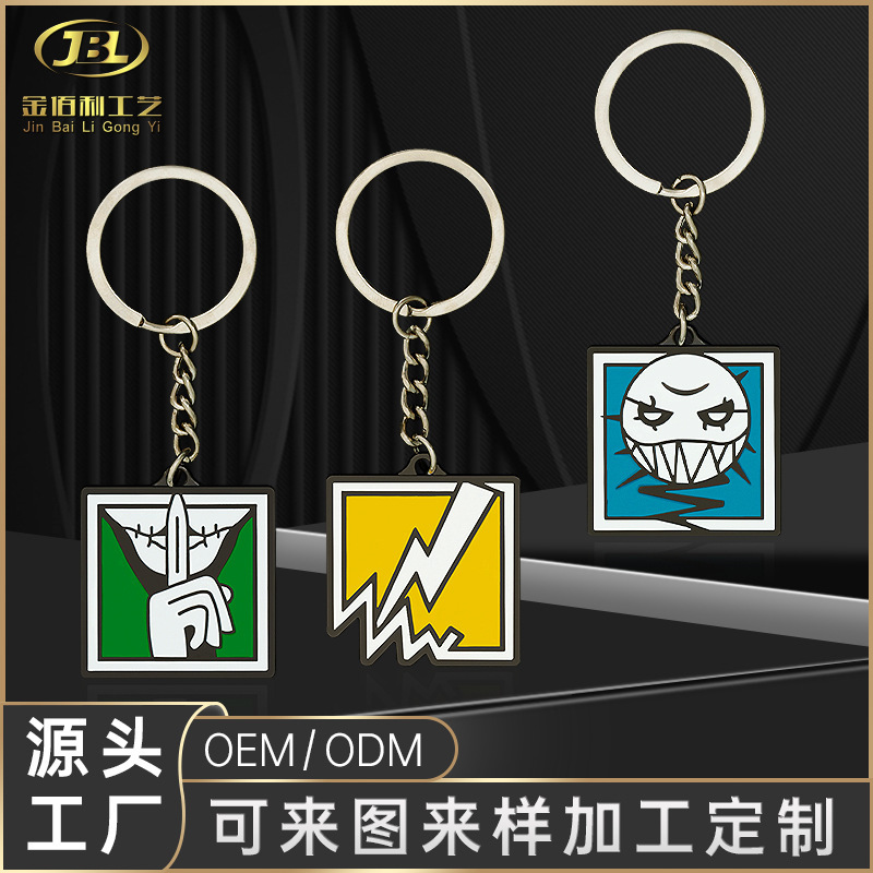 Customized Electro-Galvanized Alloy C Buckle, Strange and Weird Ip Game Derivative Cartoon Animation Badge Keychain, Customized