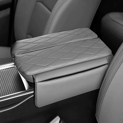 Protection Pad, Central Armrest Cover, Armrest box pad - geely-haoyue-l-moon-shadow-gray