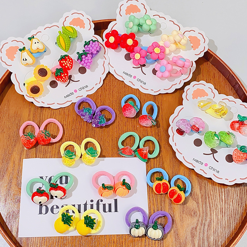 Fashion Fruit Flower Cloth Handmade Hair Tie 1 Set display picture 10