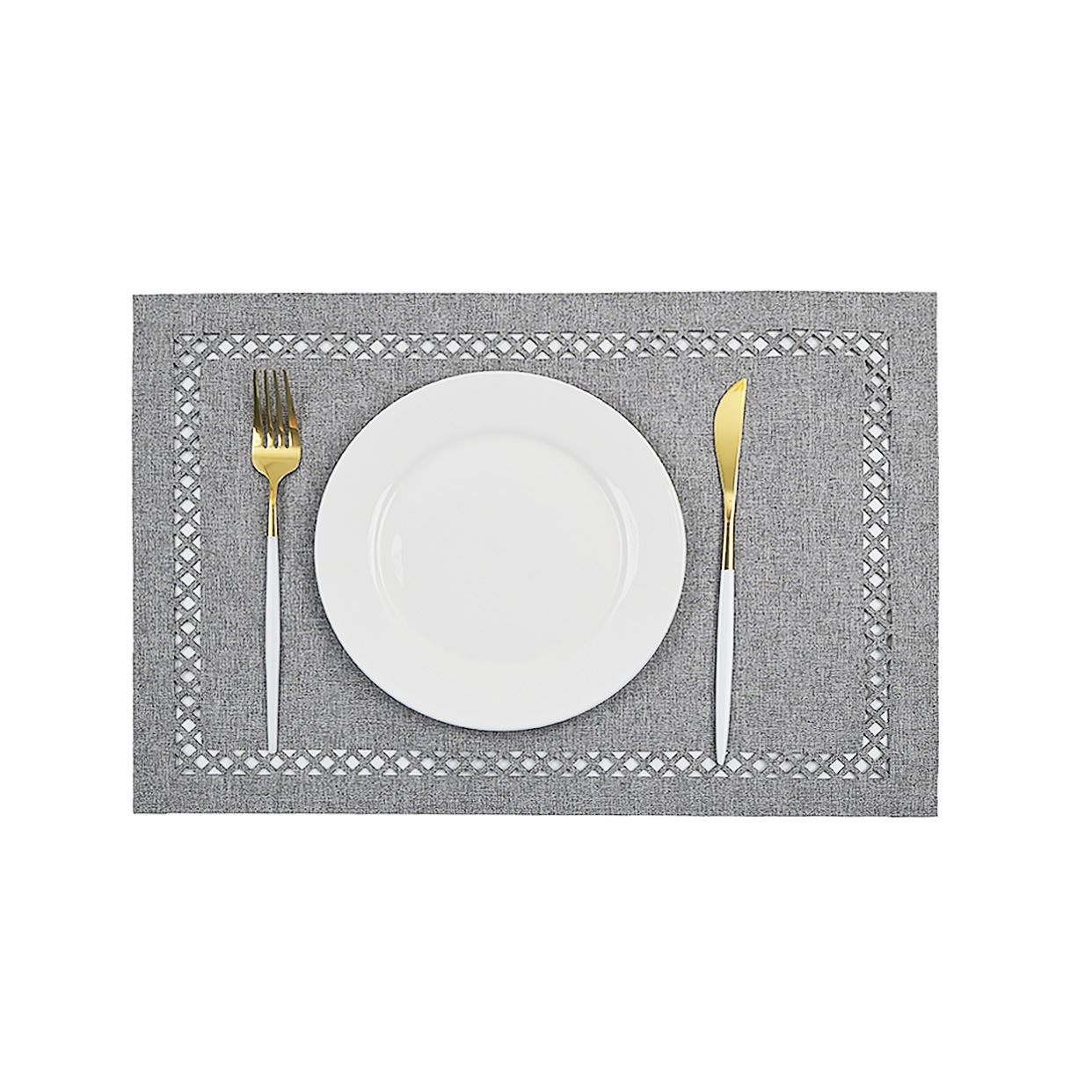 Nuevo alfombra de lino hueco cojín de tela de doble capa lavable antideslizante aislamiento térmico cojín de mesa cojín de taza cojín de hotel