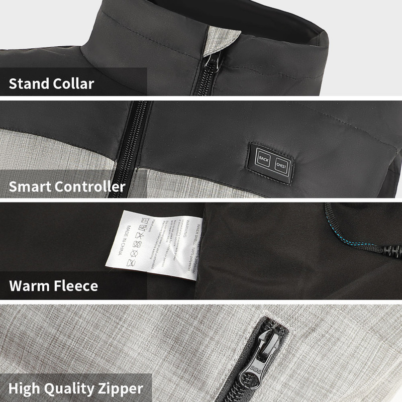 電熱馬甲の新型充電自己発熱ベスト冬知能男女モデル加熱服防寒保温コート|undefined