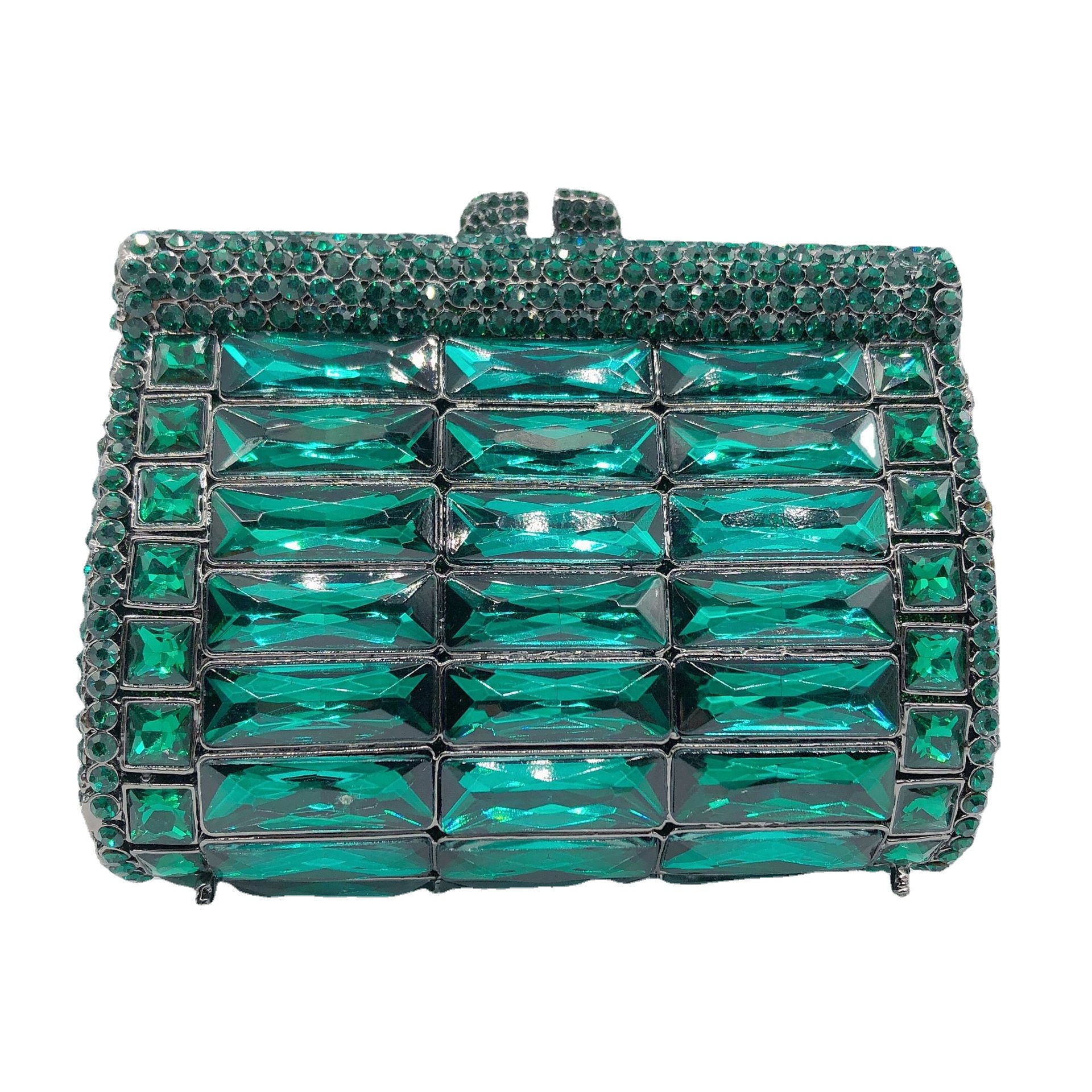 Túi clutch nữ đính đá rhinestone dạ hội cầm tay — Màu Sâm panh, Đế Vàng Kim Cương, Nền vàng kim cương trắng, Vàng kim AB