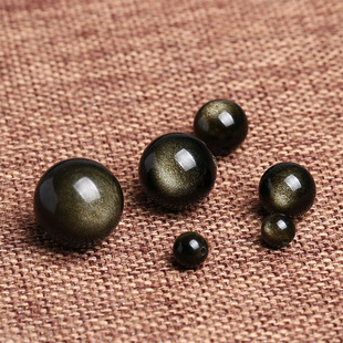 Natural gold obsidian sparse beads obsidian round beads handmade DIY jewelry accessories men and women bracelet necklace crystal beads