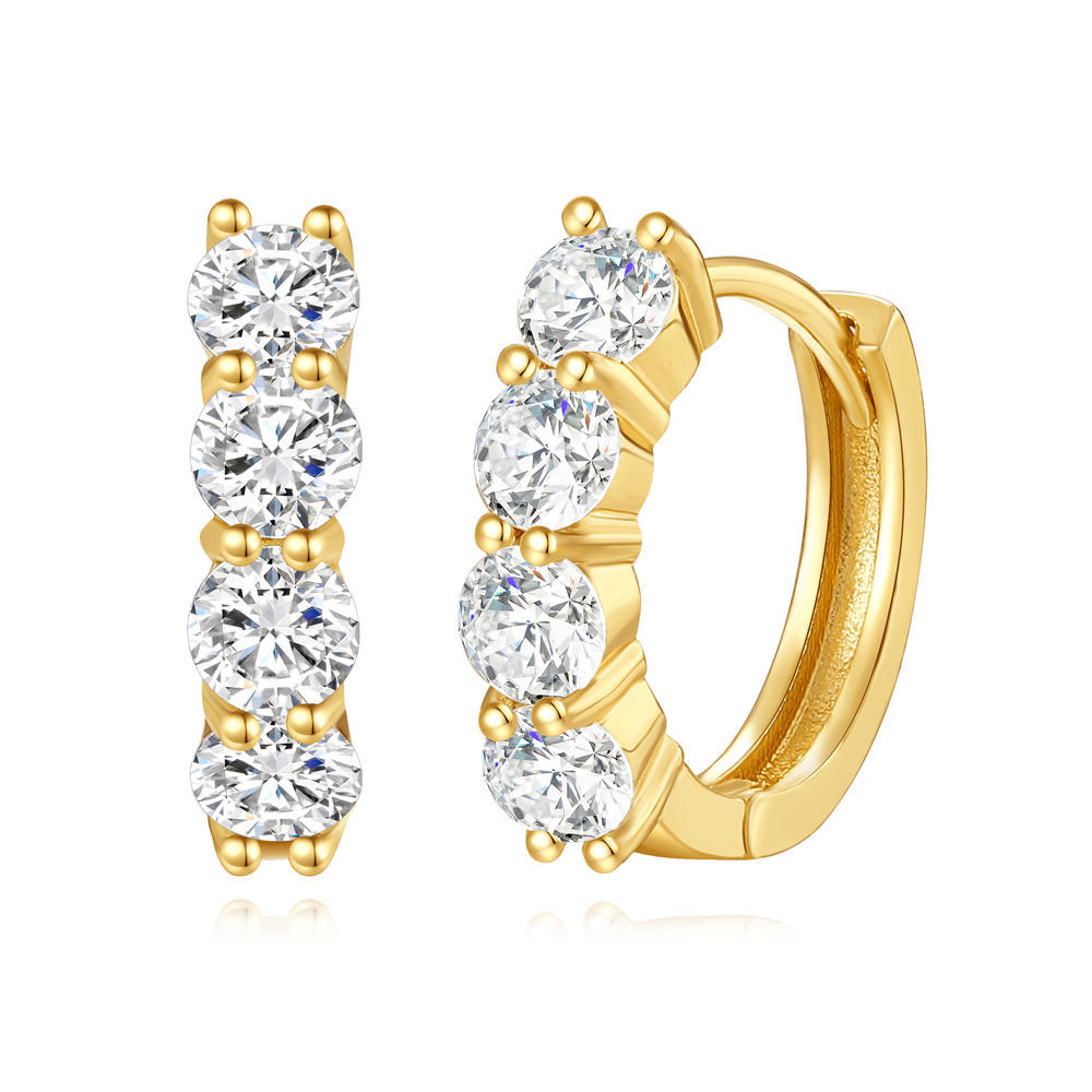 Pendientes de diamantes de cobre de moda de estilo INS, diseño de súper flash hueco de moda de lujo ligero, pendientes de diamantes de lujo que no se desvanece