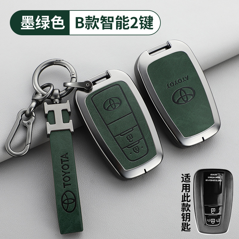 토요타 B타입 2버튼 다크 그린 + H 가죽 스트랩 + 말굽 버클