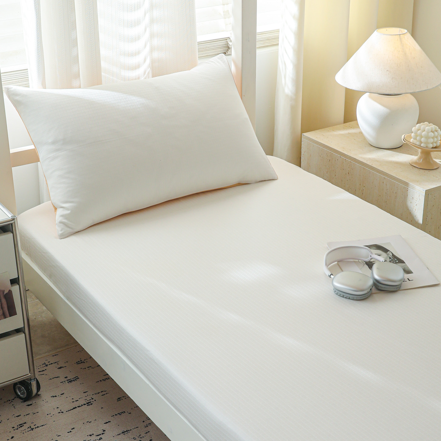 Sombrilla de cama jacquard de algodón de una sola pieza 100 dormitorio de estudiantes de algodón alquilado dormitorio especial lavable a máquina 25 estilos