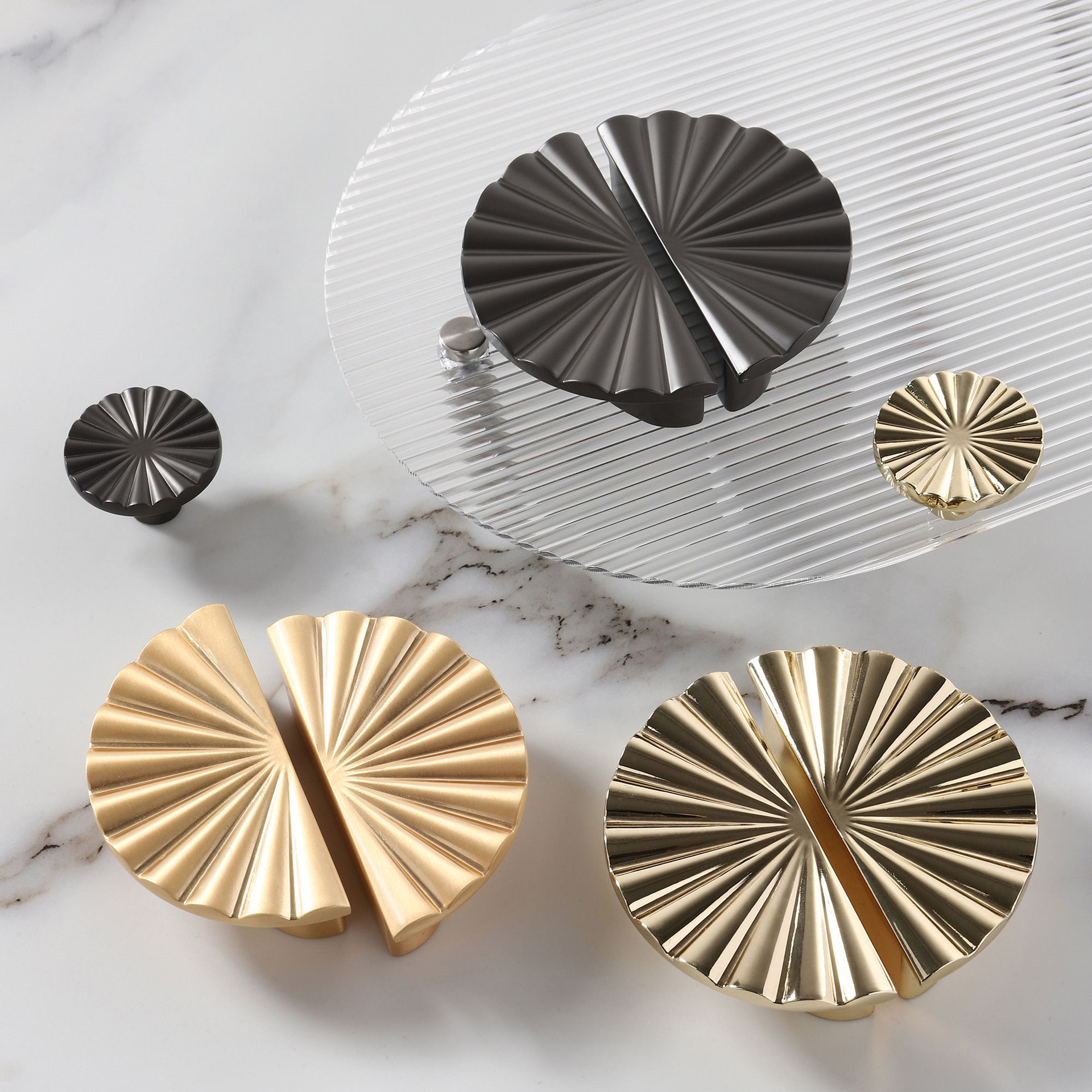 Factory direct sales modern simple round cabinet wardrobe thickened handle drawer cabinet door gold hardware door handle