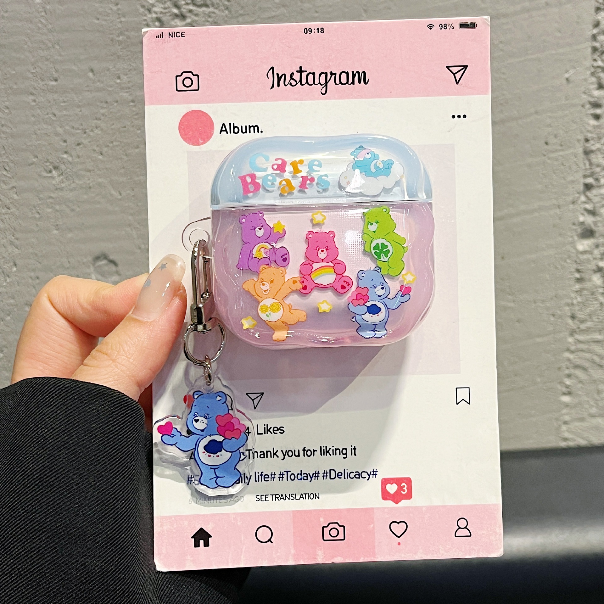 Cubierta de auriculares IMD Rainbow Bear para AirPods Pro Cubierta de auriculares Bluetooth AirPods3 / 4 generación a prueba de caídas