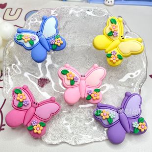 Pvc Soft Glue Large Flower Butterfly Accessories DIY Mobile Phone Case Hole Shoe Shoe Flower Water Cup Jewelry Decorative Patch