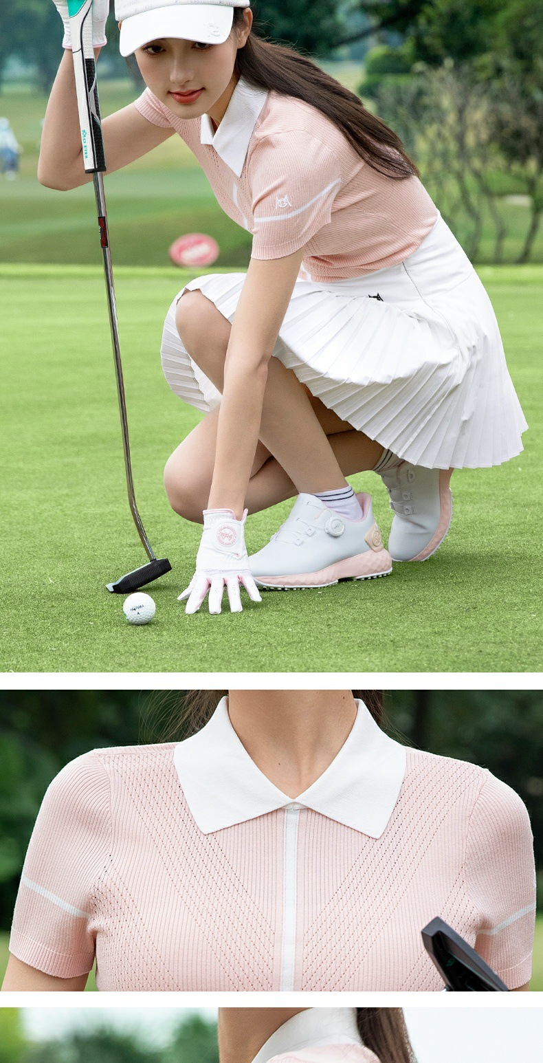 Áo polo nữ thể thao golf tennis tay ngắn chất liệu co giãn thoáng khí — YF801-POLO màu xanh nhạt [Nhẹ và thoáng khí/dệt kim đàn hồi cao/ve áo lớn của Châu Âu và Châu Mỹ], YF801-Sakura Phấn hoa POLO [Nhẹ và thoáng khí/Dệt kim đàn hồi cao/Ve lớn Âu Mỹ], YF801-POLO trắng [Nhẹ và thoáng khí/dệt kim đàn hồi cao/ve áo lớn của Châu Âu và Châu Mỹ] chi tiết 7