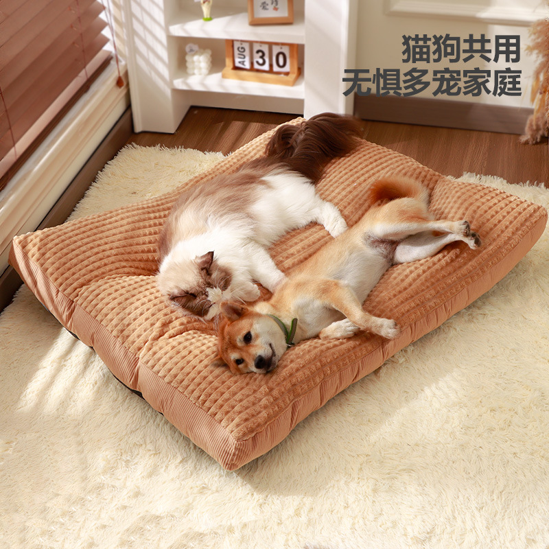 Alfombrilla para perros para mantener el calor en invierno, cama para perros para dormir para perros, almohadilla para dormir para mascotas, caseta para perros grande extraíble y lavable en todas las estaciones