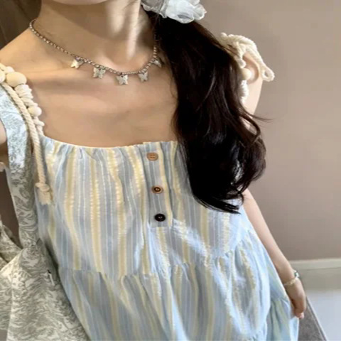 Improved version—please check the actual product with its elegant wood-inspired purple-and-blue striped design before placing your order, perfect for female students!