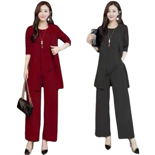 Suit women's 2026 autumn and winter new fashionable fashionable Western-style, rich wife, slimming fashionable large-size women's three-piece set
