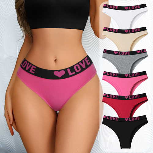 Hot thong printed sexy panties cute and comfortable low-rise cotton briefs