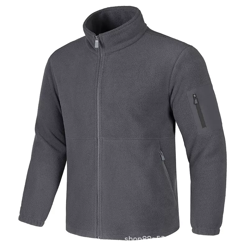 2025新款男士抓绒衣户外运动休闲摇粒绒外套男加绒加厚保暖卫衣