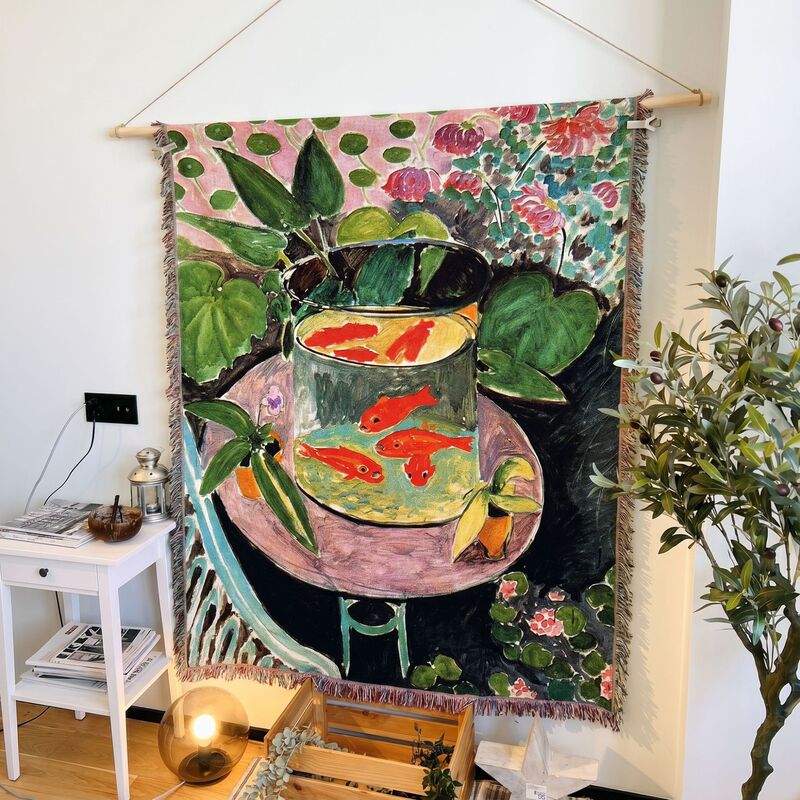 Matisse vintage oil painting style tapestry, decorative blanket, sofa blanket, home cover, camping mat, tapestry, decorative painting Matisse vintage oil painting style tapestry, decorative blanket, sofa blanket, home cover, camping mat, tapestry, decorative painting