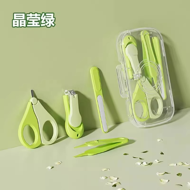 婴儿套装指甲剪防夹肉宝宝指甲剪刀钳指甲锉|undefined