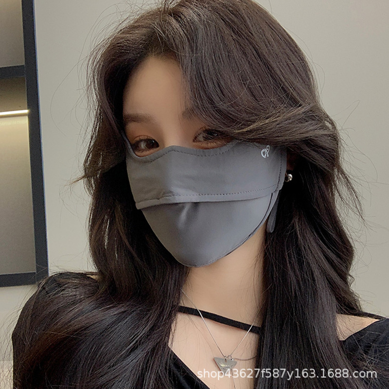 La nueva máscara de seda de hielo de protección ocular de alta protección para mujeres es ligera, transpirable y resistente a los rayos ultravioleta al aire libre upf50 + máscara de verano.