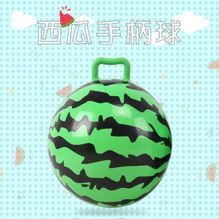 Customized 8.5inch Handle Watermelon Ball Kidsren's Toy Ball Infant Baby Ball Ball Kids Pat Ball Bounce