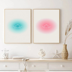 Nordic Minimalist Energy Attraction Law Color Gradient Halo Living Room Bedroom Canvas Print Decorative Painting