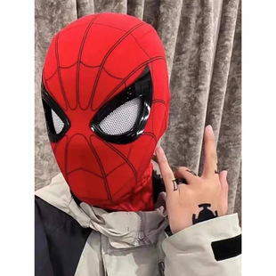 Mask Funny Mask Headgear Hat Children's Toy Electric Winking Spider-Man Eyes Movable Helmet