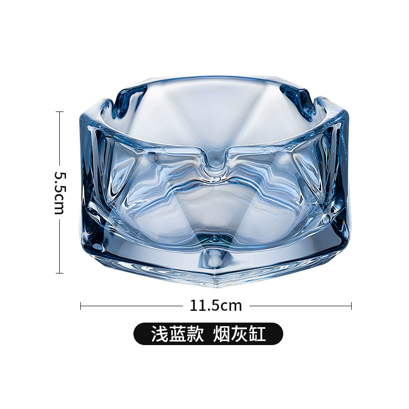 Big glass ashtray for commercial use for office, light luxury style