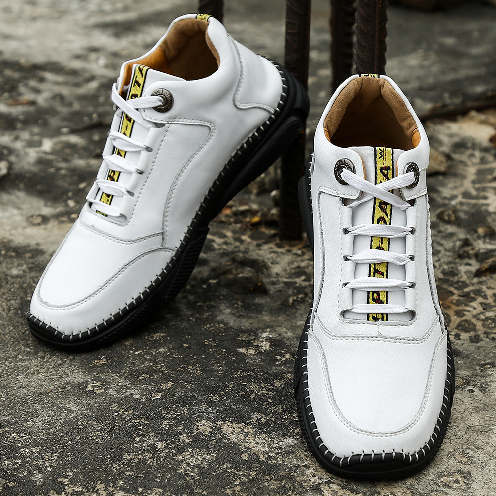 Herren Slipper aus leichtem Leder, flache Schuhe, lässig, für die Arbeit, im Büro_voghion.com