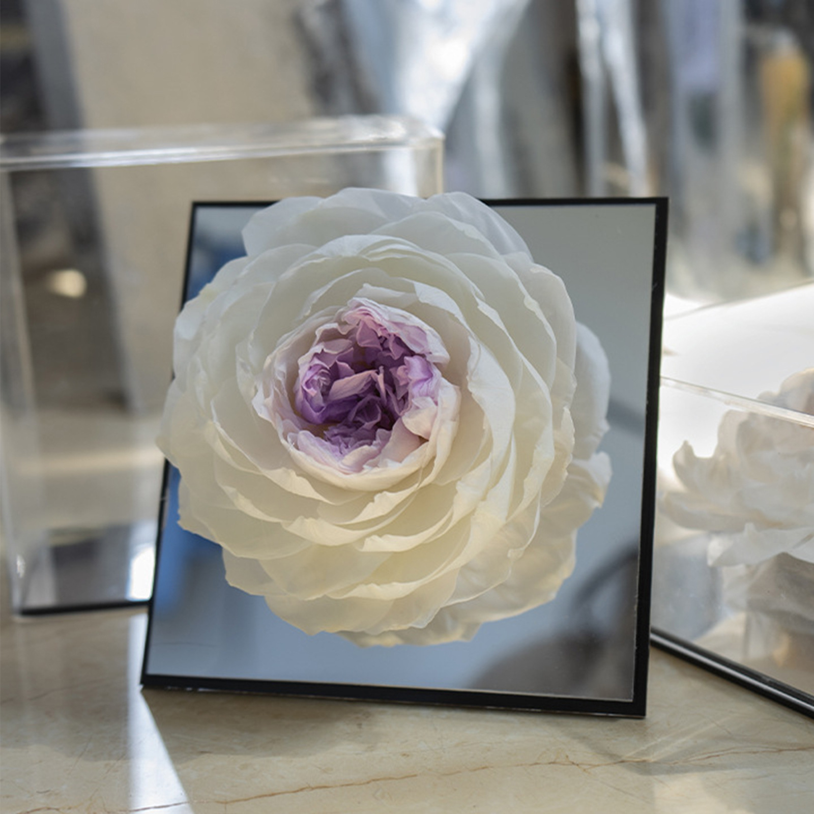 Naxi Queen Flor Eterna Austin mosaico de acrílico decoración del hogar peonía al por mayor regalo Navidad