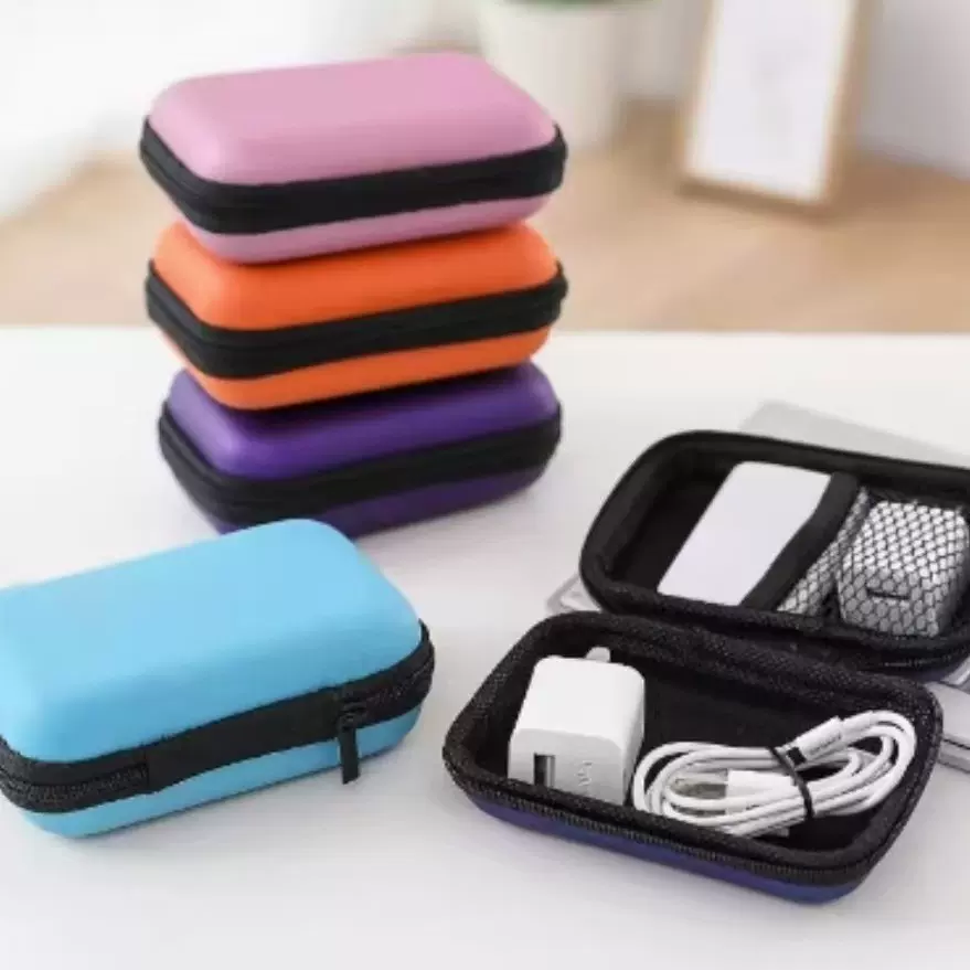 零钱包带拉链长方形数据线耳机包放钥匙包装硬币小包零钱收纳包