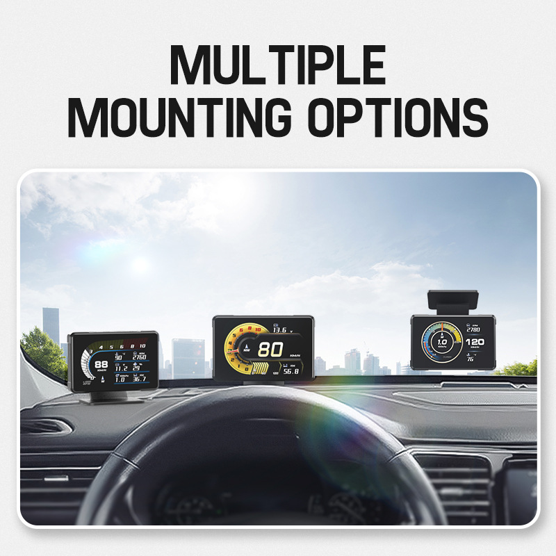 Instrumentos de automóviles hud Head-Up Monitor LCD Obd Instrumentos de transformación de diseño plano simple y elegante A91