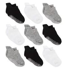 跨境电商春秋防滑点胶袜畅销款宝宝袜子男女童棉船袜儿童袜子批发