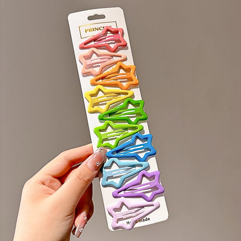 Dopamina para niños estrella de color clip para el cabello niñas lindas clip para el cabello tocado frente clip para el cabello BB clip